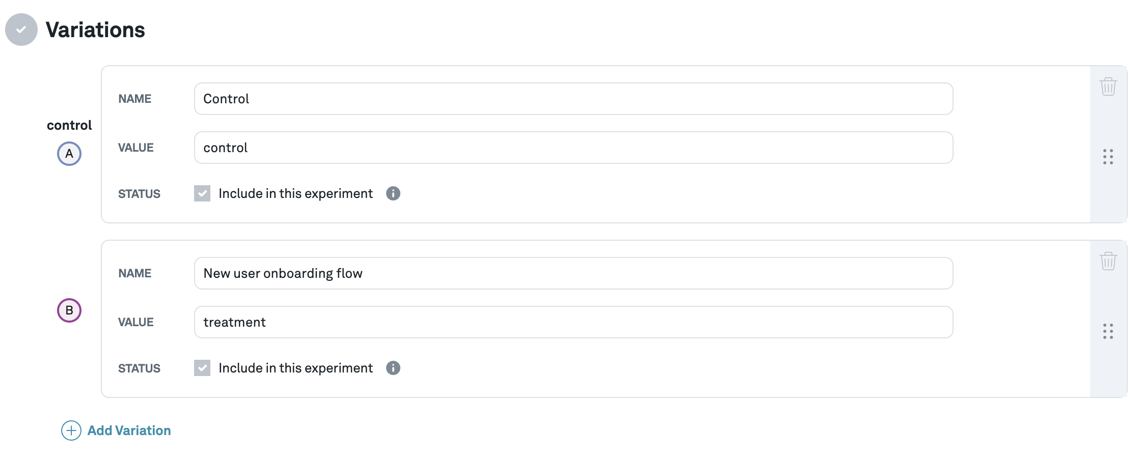 Add variants
